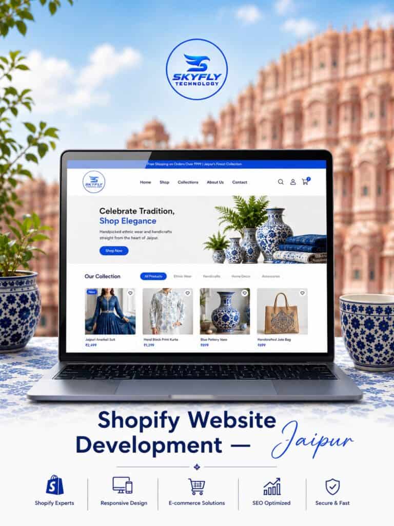 Shopify website development services in Jaipur by Skyfly Technology
